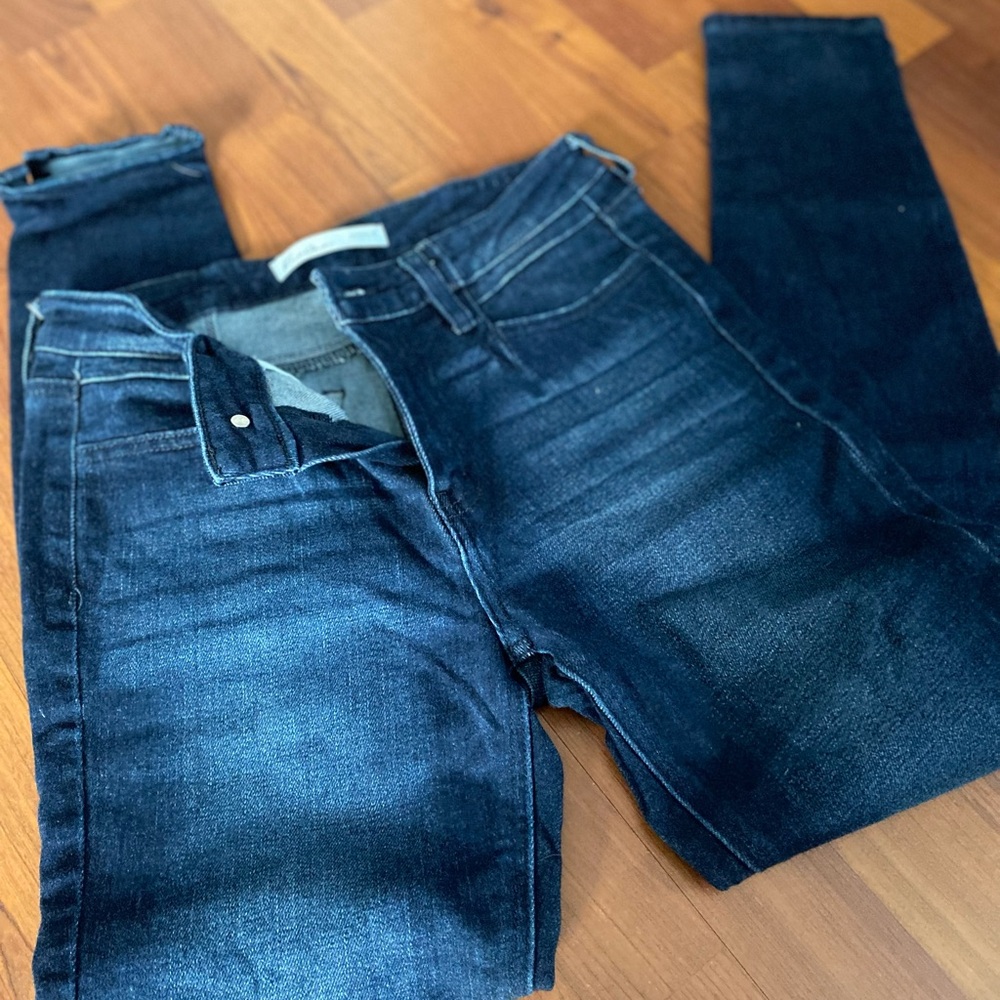 KanCan Dark Blue Ankle & Cropped Jeans